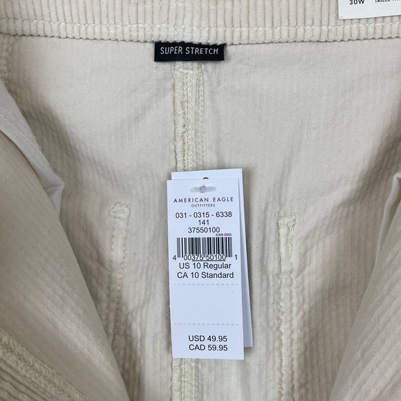 American Eagle NWT Zip-Up Corduroy Mini Skirt Size 10 - Picture 9 of 9